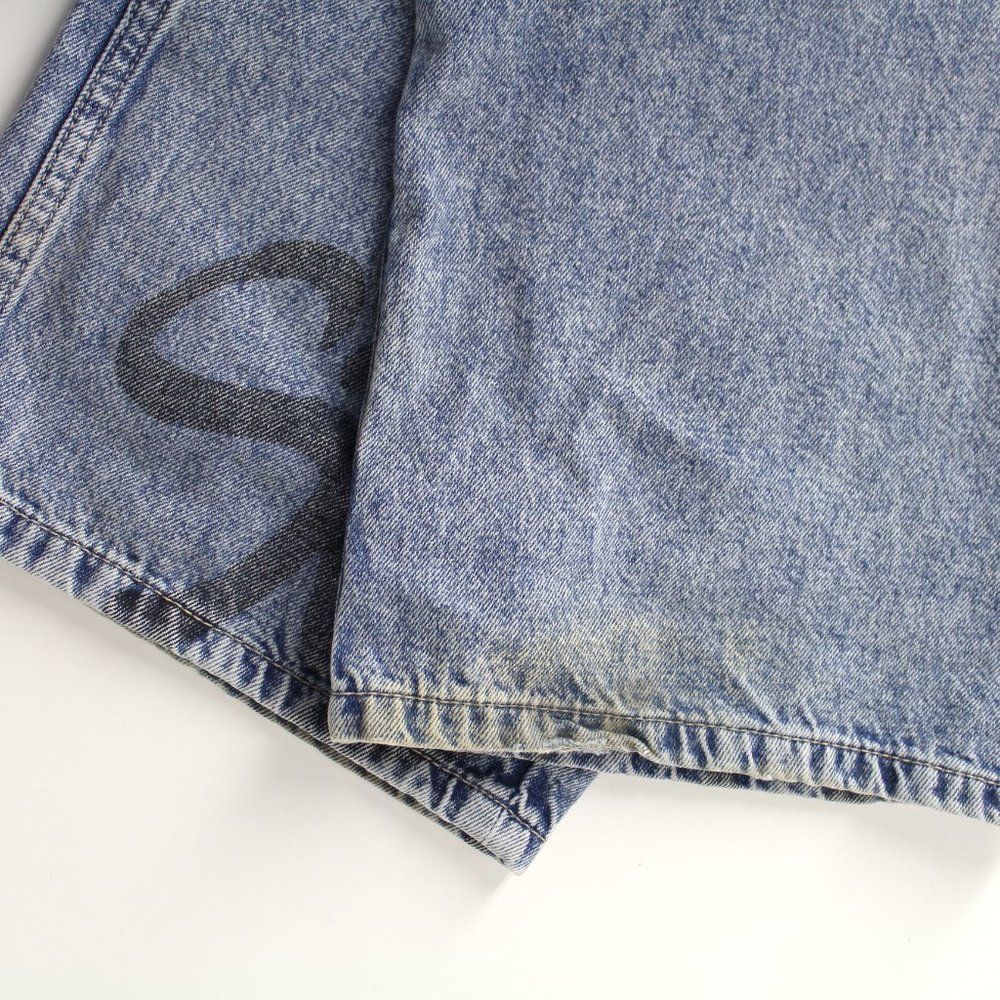 H&M Graffiti ultra High Waisted Wide Leg Jeans Size 0 / inseam 32 - Picture 12 of 15